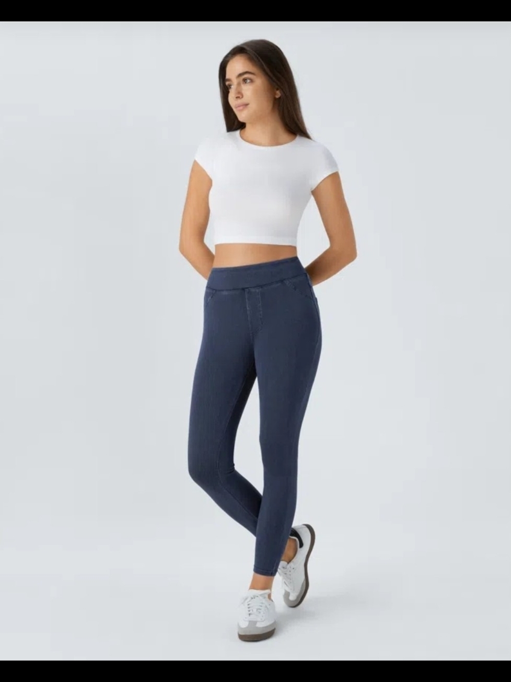 Halara Flex Denim Casual high waisted Pockets  jeans Size L Full Length